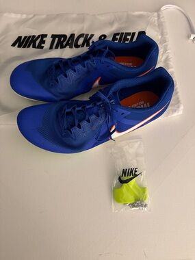 Nike Track Shoes Mens 14 Royal Blue Zoom Rival Spikes